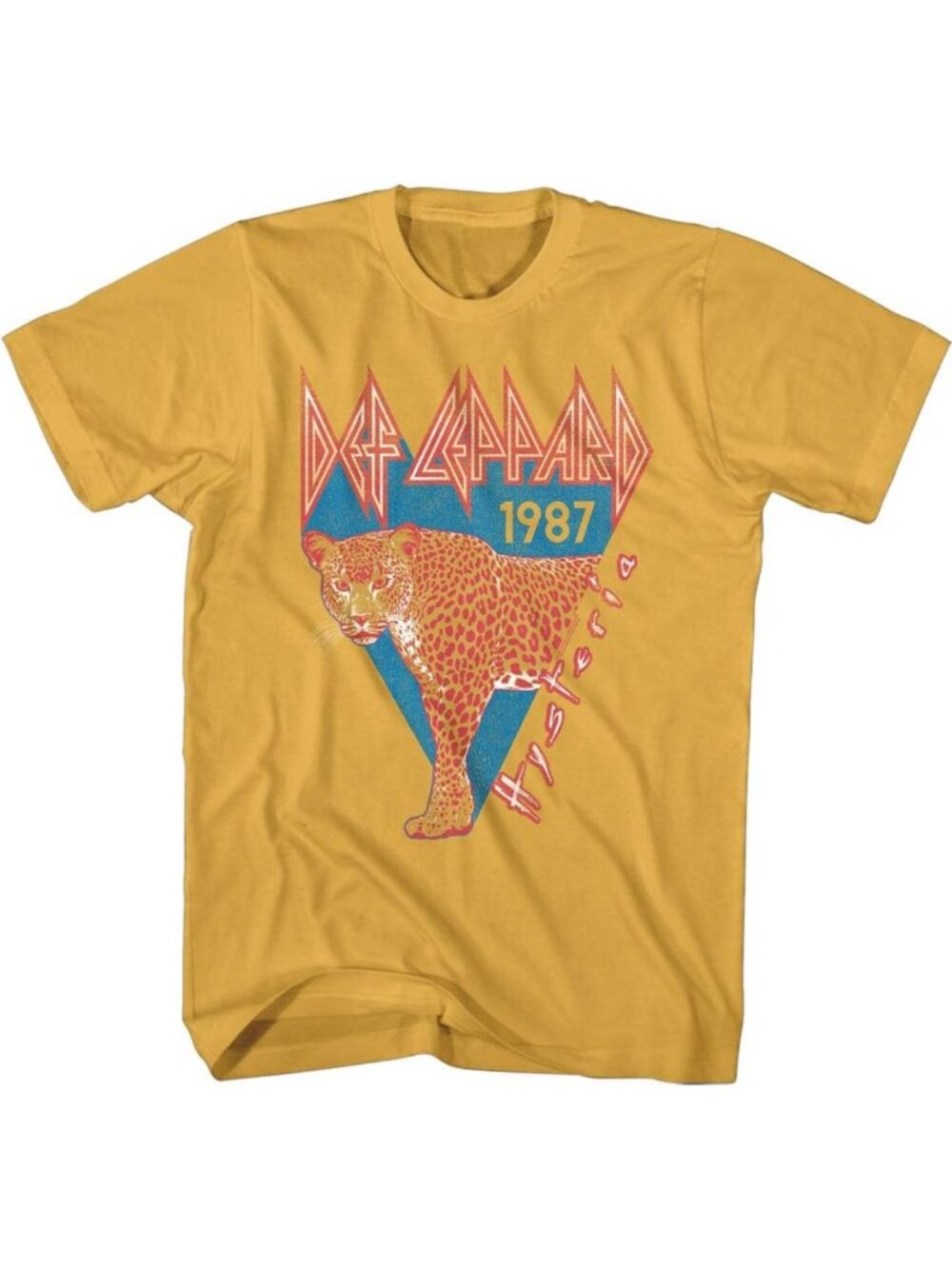 Vintage 1987 Hysteria Leopard Graphic Tee, Rock Band Concert Shirt, Retro Style